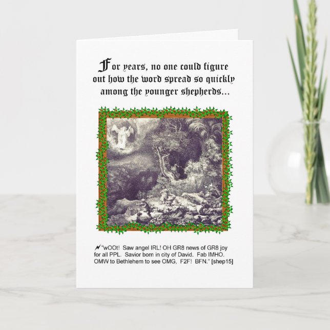 Tarjeta de Navidad chistosa del tema del (Anverso)