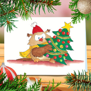 tarjeta de Navidad CHRISTMAS OWL de N. Janes