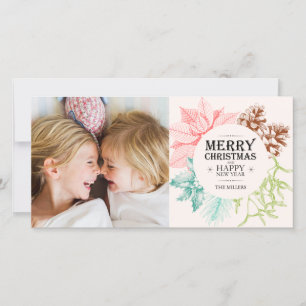 Tarjeta de Navidad Circular   Tarjeta de Foto de V