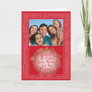 Tarjeta de Navidad Clásica del Mago de Oz ROJA