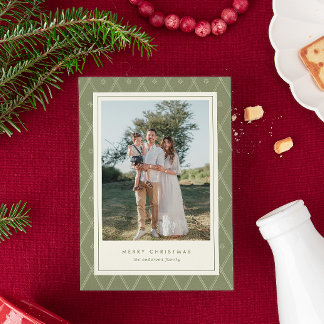 Tarjeta de Navidad Clásica Minimalista para Fotos