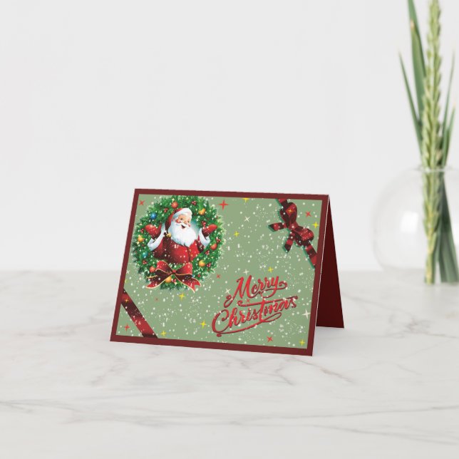 Tarjeta de Navidad Colorida Doble (Anverso)