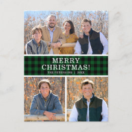 Tarjeta de Navidad con 3 Fotos de Cuadro de Búfalo