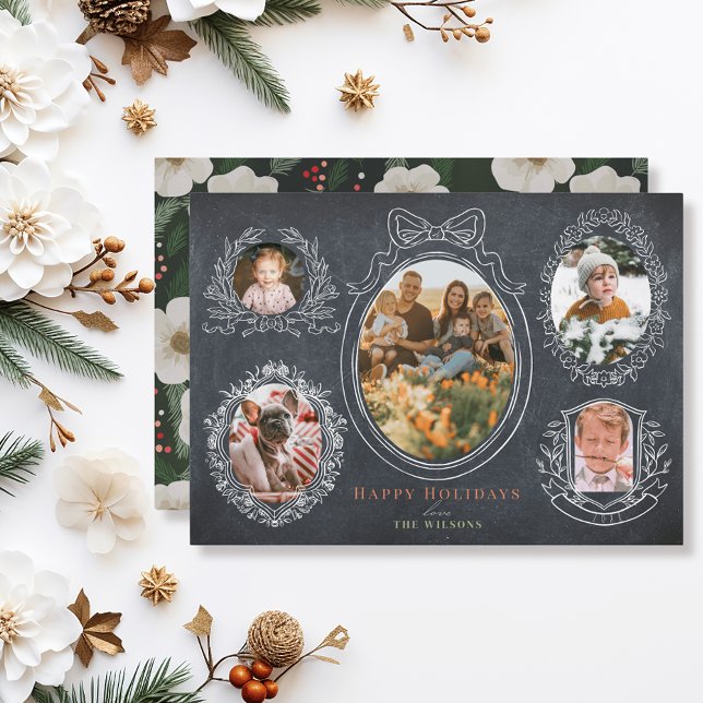 Tarjeta de Navidad con 5 Fotos de Marcos de Cinta  (Subido por el creador)