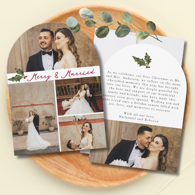 Tarjeta de Navidad con 5 Fotos y Letra a Mano "Fel (Subido por el creador)