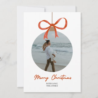 Tarjeta de Navidad con Adorno de Arco Moderno