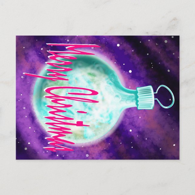 tarjeta de Navidad con adorno de tierra (Anverso)