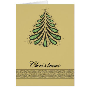 Tarjeta de Navidad con árbol de diseñador
