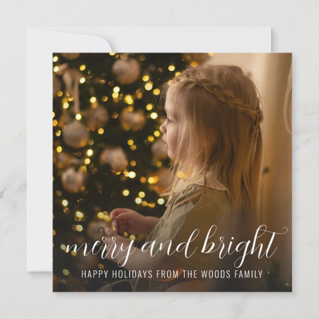 Tarjeta de Navidad con árbol de Navidad (Anverso)