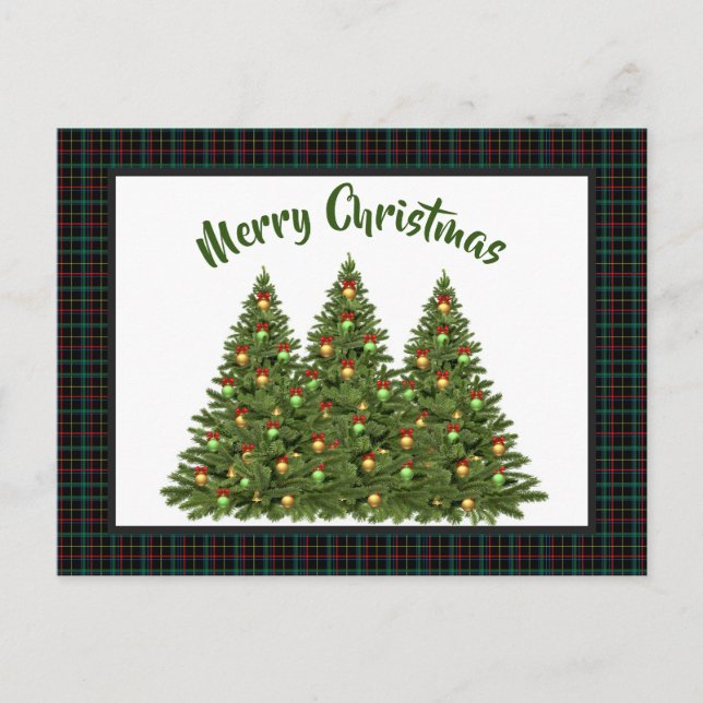 Tarjeta de Navidad con árbol de Navidad (Anverso)