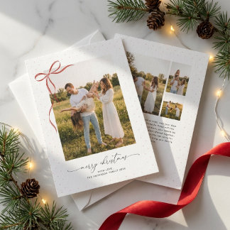 Tarjeta de Navidad con Arco de Familia de Escritur