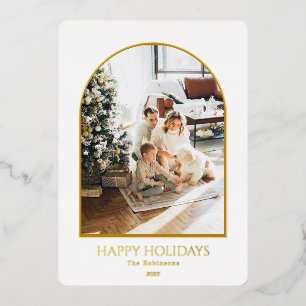 Tarjeta de Navidad con Arco de Foto Minimalista de