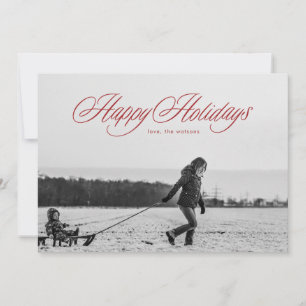 Tarjeta de Navidad con Caligrafía de Felices Fiest