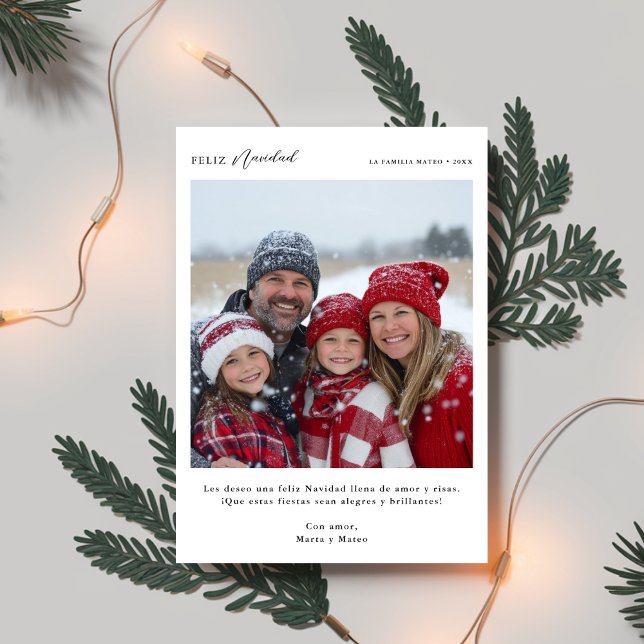 Tarjeta de Navidad con Caligrafía Moderna Feliz Na (Subido por el creador)