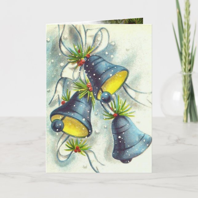 Tarjeta de Navidad con campanas de ventaja (Anverso)