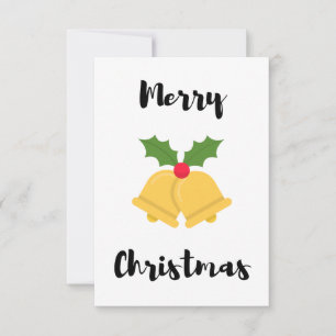 Tarjeta de Navidad con cascabeles