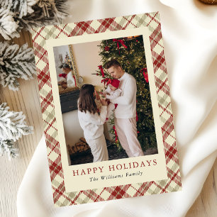 Tarjeta de Navidad con cinco fotos familiares anti