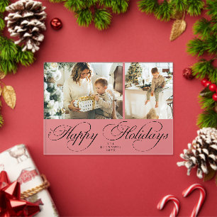 Tarjeta de Navidad con Collage de Fotos de Familia