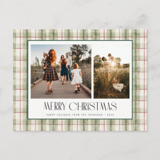 tarjeta de Navidad con collage de fotos familiares