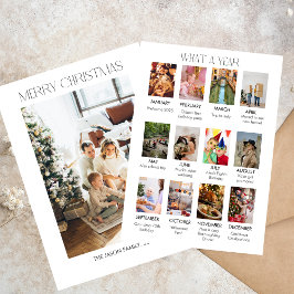 Tarjeta de Navidad con collage de fotos familiares