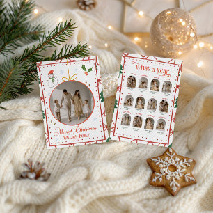 Tarjeta de Navidad con Collage de Fotos 'Qué Año 1