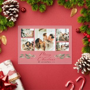 Tarjeta de Navidad con Colograma de Foto en Letra 