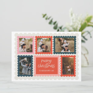 Tarjeta de Navidad con Colograma de Sellos Postale
