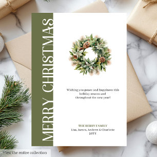 Tarjeta de Navidad con colores terrosos sofisticad
