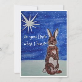 Tarjeta de navidad con conejito