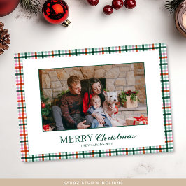 Tarjeta de Navidad con Cuadro Verde