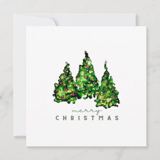 Tarjeta de Navidad con diseño de tinta alcohólica