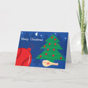 Tarjeta de Navidad con diseño del tenis