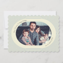 Tarjeta de Navidad con Diseño Divertido Foto Ovala