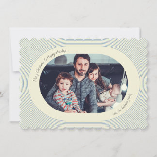Tarjeta de Navidad con Diseño Divertido Foto Ovala