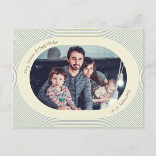 Tarjeta de Navidad con Diseño Divertido Foto Ovala