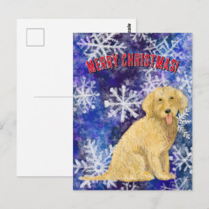 Tarjeta de Navidad con Doodle Dorado