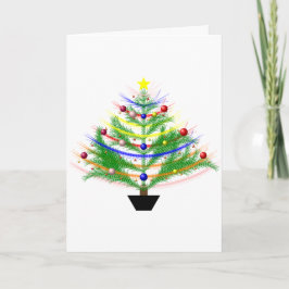 Tarjeta de Navidad con el árbol