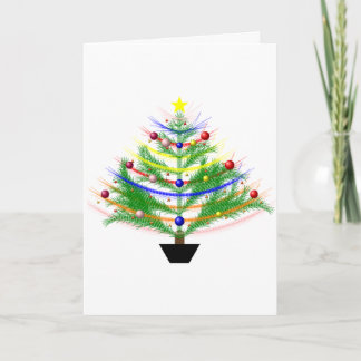 Tarjeta de Navidad con el árbol