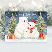 Tarjeta de Navidad con el nombre de la familia del