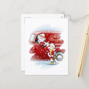 Tarjeta de navidad con el personalizado Snow Maide