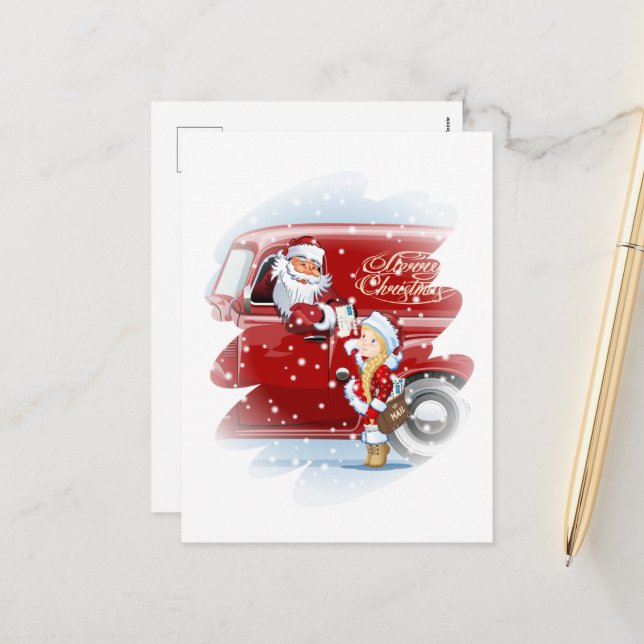 Tarjeta de navidad con el personalizado Snow Maide (Anverso/Reverso In Situ)