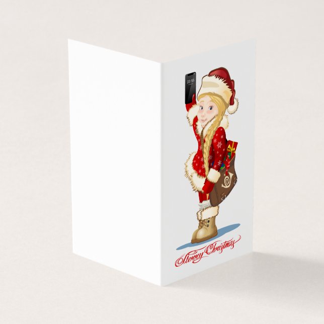 Tarjeta de navidad con el personalizado Snow Maide (Exterior)