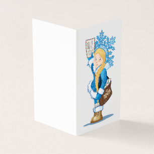 Tarjeta de navidad con el personalizado Snow Maide