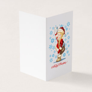 Tarjeta de navidad con el personalizado Snow Maide