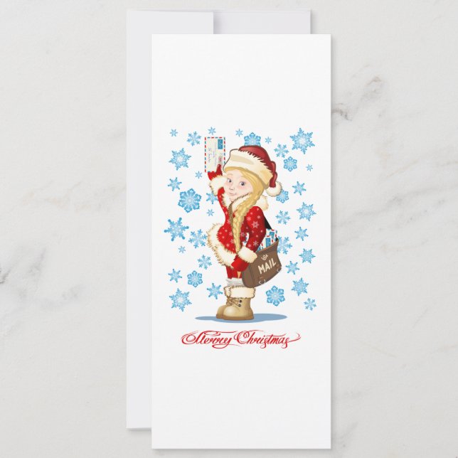 Tarjeta de navidad con el personalizado Snow Maide (Anverso)