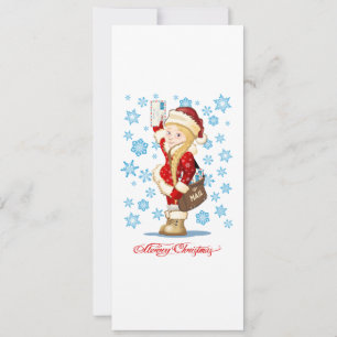 Tarjeta de navidad con el personalizado Snow Maide