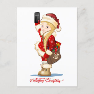 Tarjeta de navidad con el personalizado Snow Maide