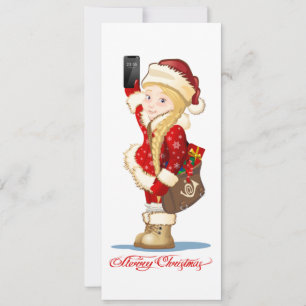 Tarjeta de navidad con el personalizado Snow Maide