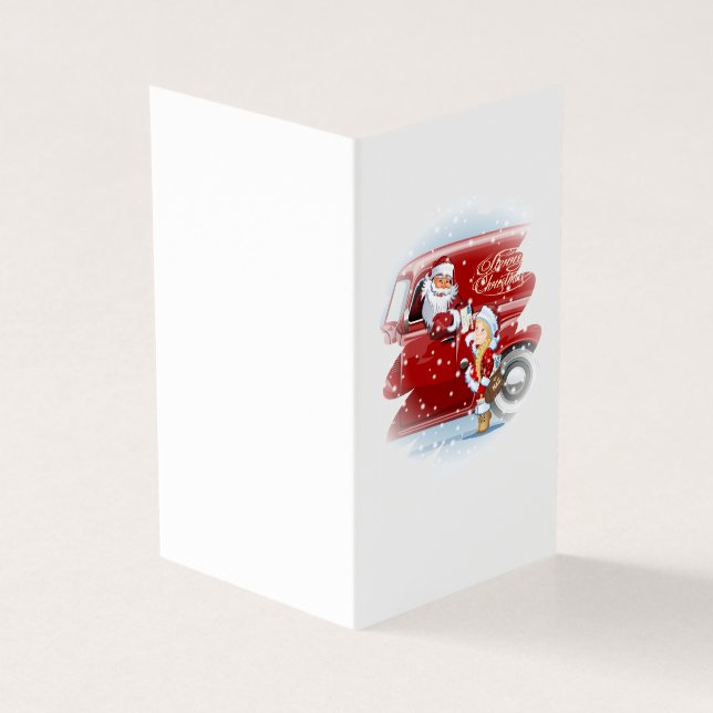 Tarjeta de navidad con el personalizado Snow Maide (Exterior)