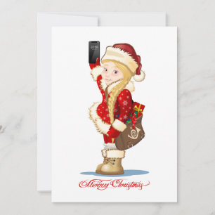 Tarjeta de navidad con el personalizado Snow Maide